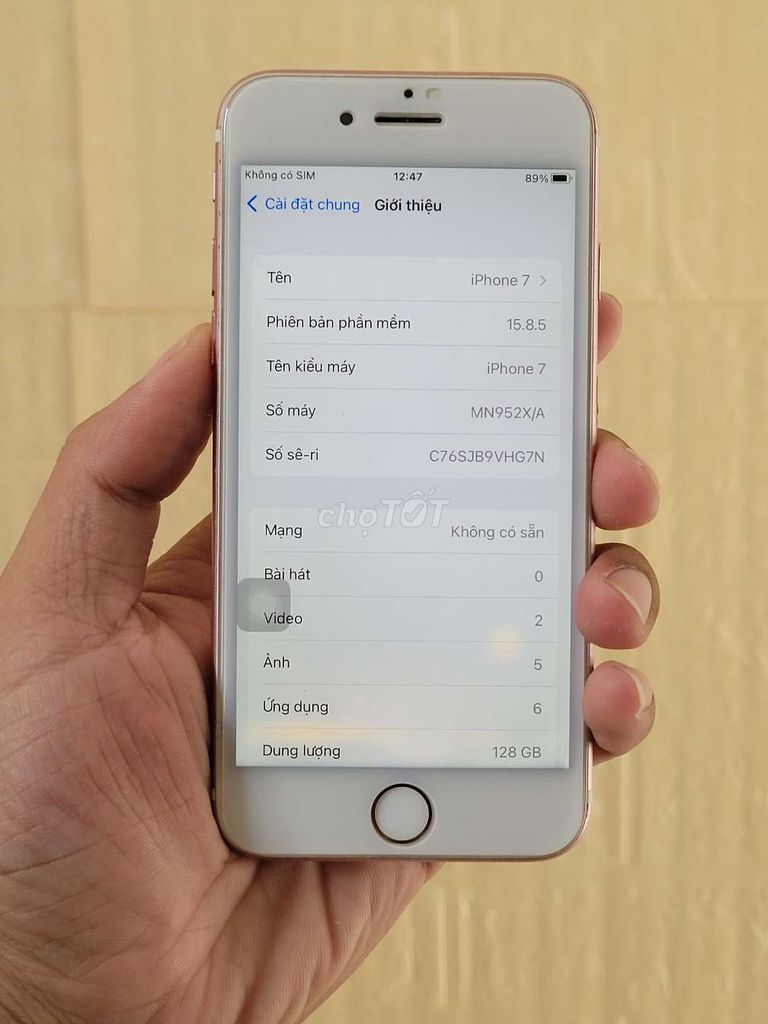 Apple iPhone 7 128GB Hồng 128GB. Mua bán Điện thoại tại Thành phố Rạch Giá Kiên Giang được đăng bởi Robin Nguyễn hình 1