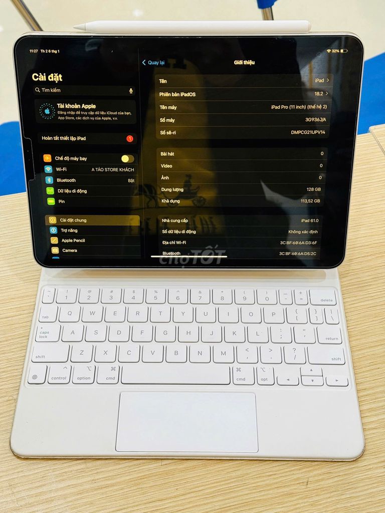 IPAD PRO 2020 128GB 4G+WIFI GIÁ TỐT MÀN ĐANG VÀNG