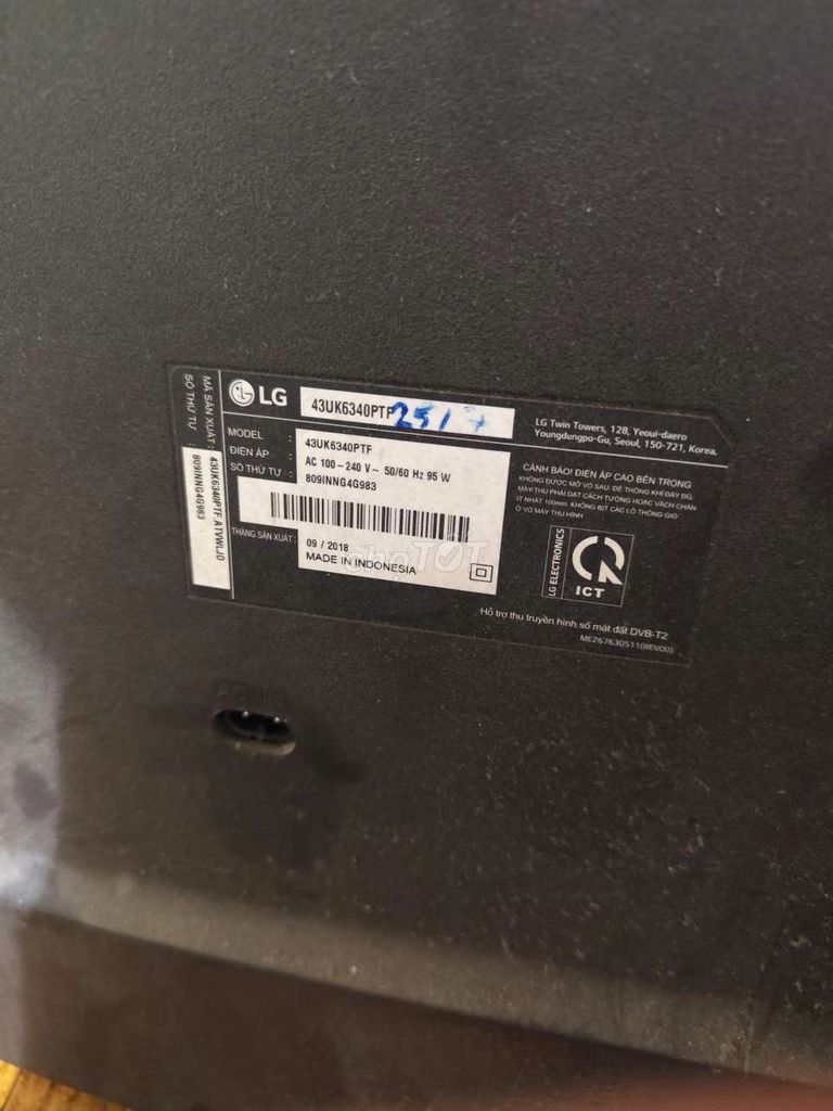 Tivi LG 43UK6340PTF. Mua bán Tivi, Âm thanh tại Quận Gò Vấp Tp Hồ Chí Minh được đăng bởi Võ thành hào hình 1