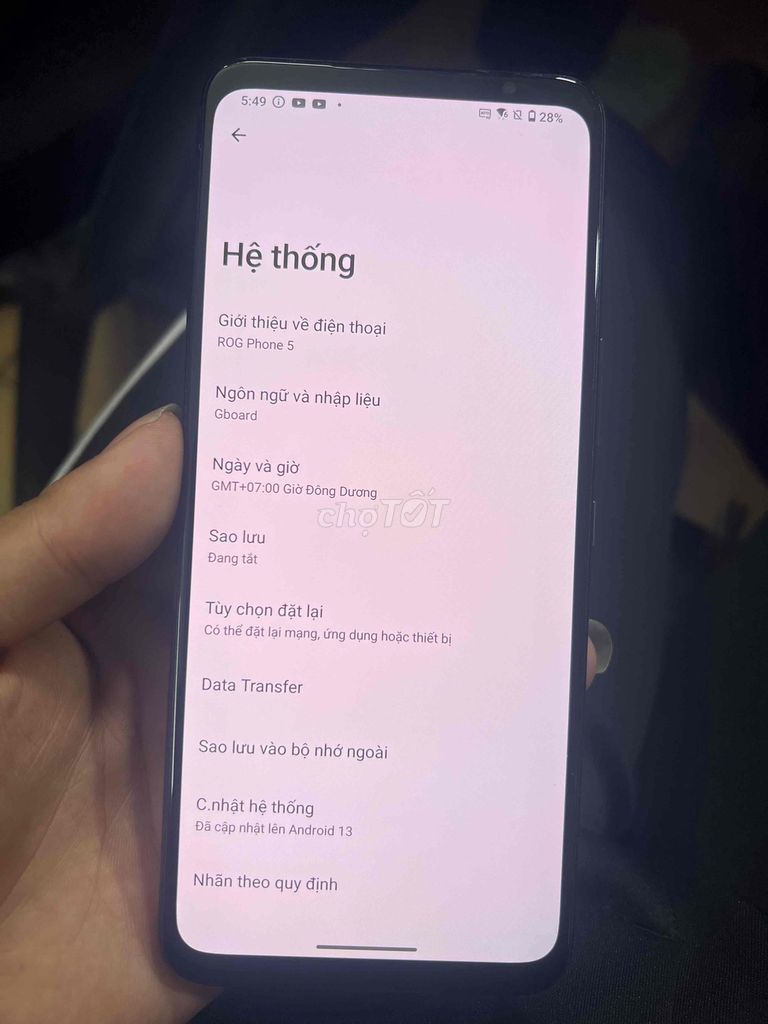 ROG Phone 5 12/256G. Mua bán Điện thoại tại Quận Đống Đa Hà Nội được đăng bởi ĐINH VĂN THỨC hình 1