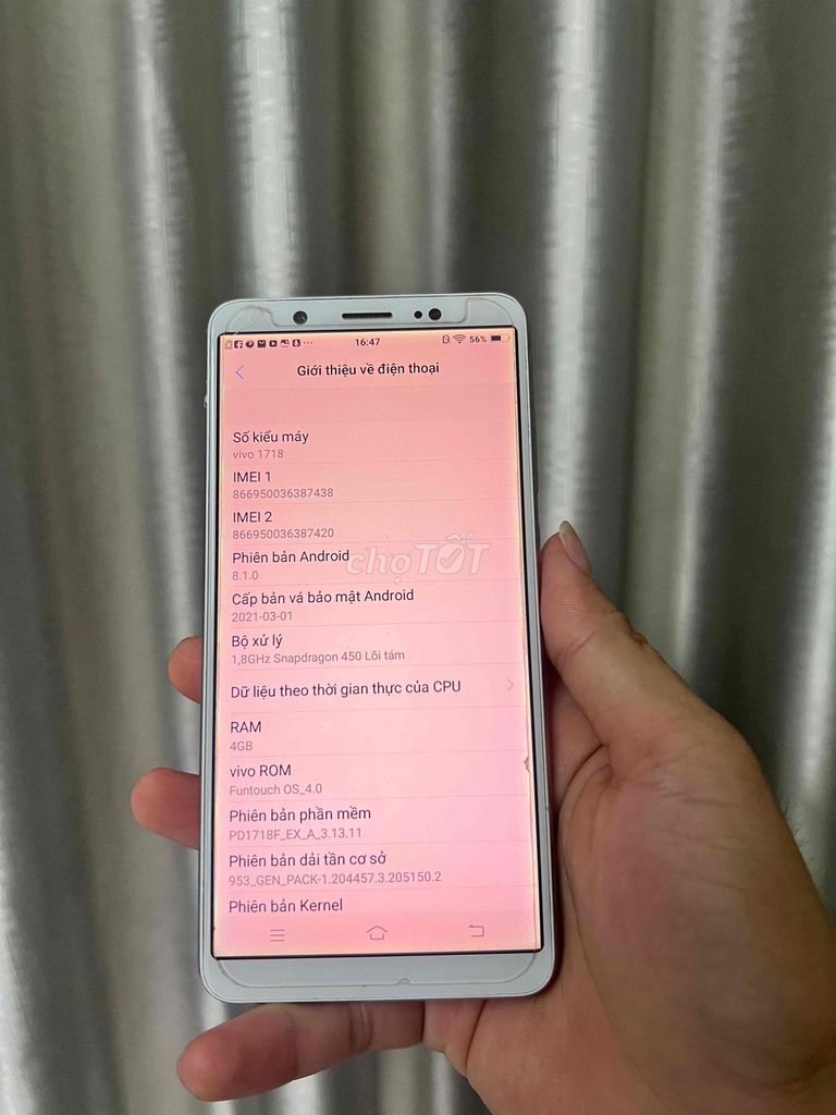 Vivo vivo 1718 4GB Vàng đồng. Mua bán Điện thoại tại Quận 7 Tp Hồ Chí Minh được đăng bởi Trường Giang hình 1
