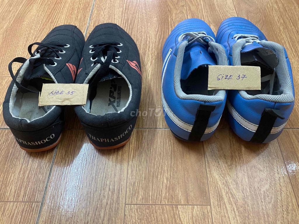 Combo 02 đôi giày đá bóng Nam size 35 và 37. Mua bán Đồ thể thao, Dã ngoại tại Huyện Hoài Đức Hà Nội được đăng bởi M Đức hình 1