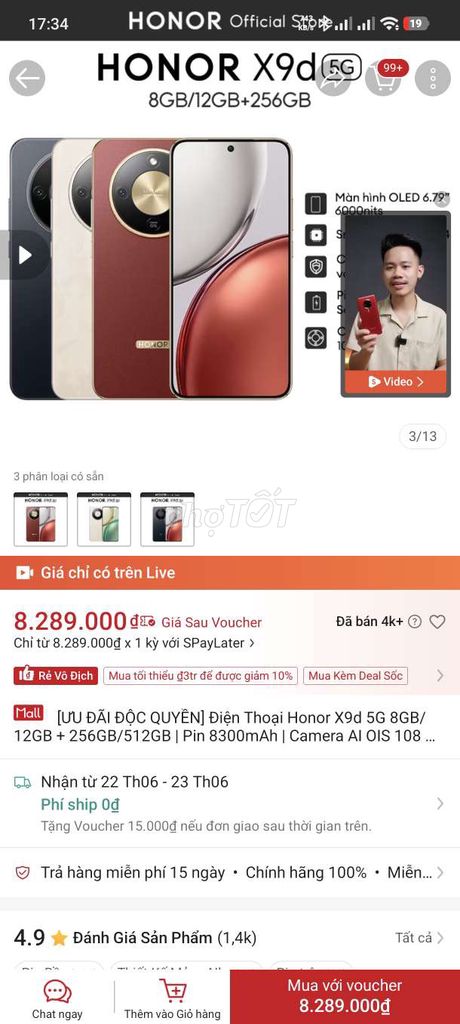Honor X9d 8GB/256GB Mới. Mua bán Điện thoại tại Huyện Thái Thụy Thái Bình được đăng bởi Cuong Ta hình 1