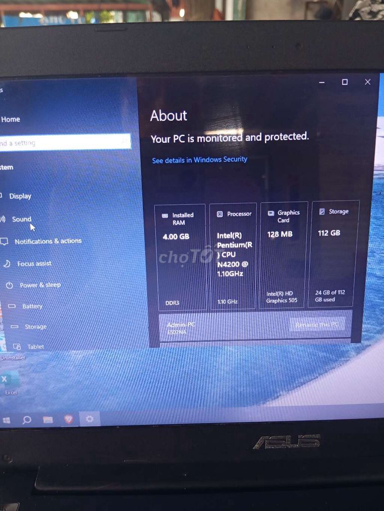 ASUS 15.6 inch N4200 4GB/112GB. Mua bán Laptop tại Huyện Củ Chi Tp Hồ Chí Minh được đăng bởi Cu Kin hình 1