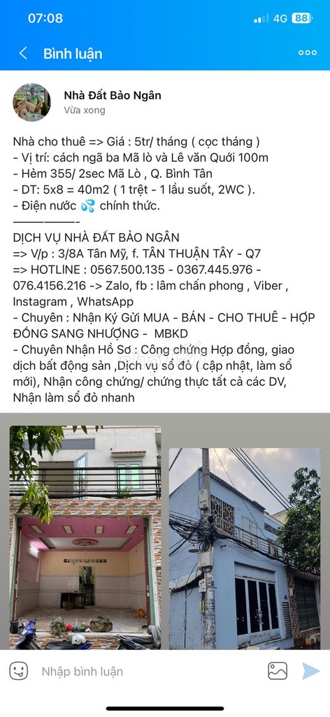 Nhà 🏠 đường Mã Lò => 5tr/ tháng