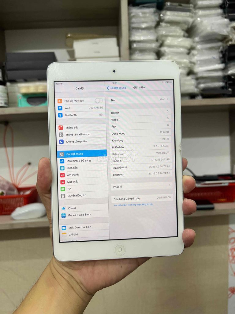 IPAD MINI. LL. Zin hết. Full CN. MÁY ĐẸP 98 GIÁ RE