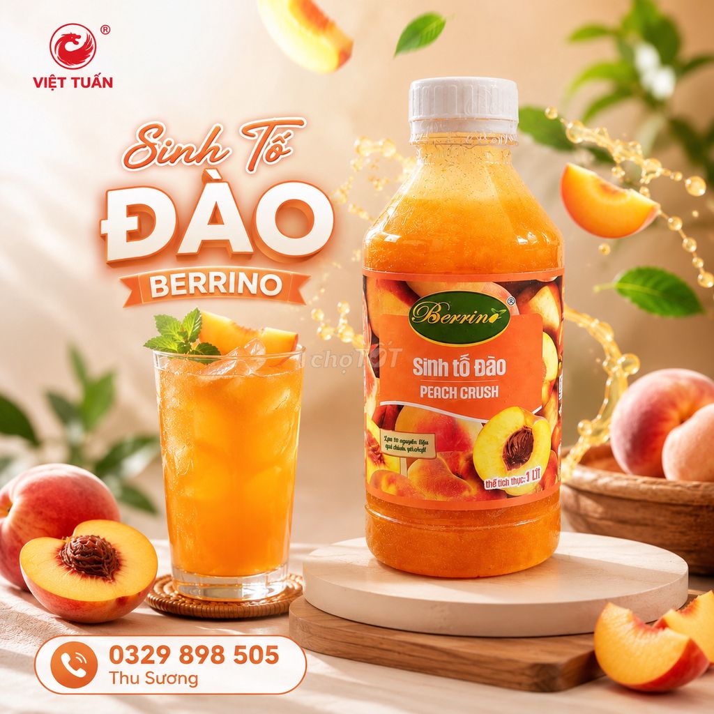 Berrino Sinh tố Đào 1L Chai nhựa. Mua bán Đồ ăn, thực phẩm và các loại khác tại Quận Liên Chiểu Đà Nẵng được đăng bởi Sương hình 1
