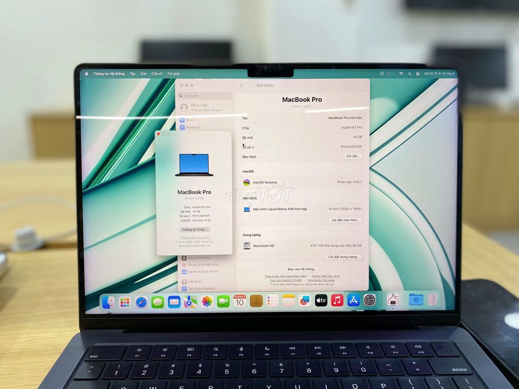 Macbook Pro 14inch 2023 M3 Pro Ram 18Gb SSD 512Gb. Mua bán Laptop tại Quận 10 Tp Hồ Chí Minh được đăng bởi Lapvn hình 1
