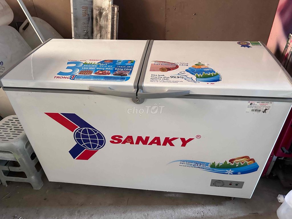 tủ đông sanaky 400 lít giàn đồng