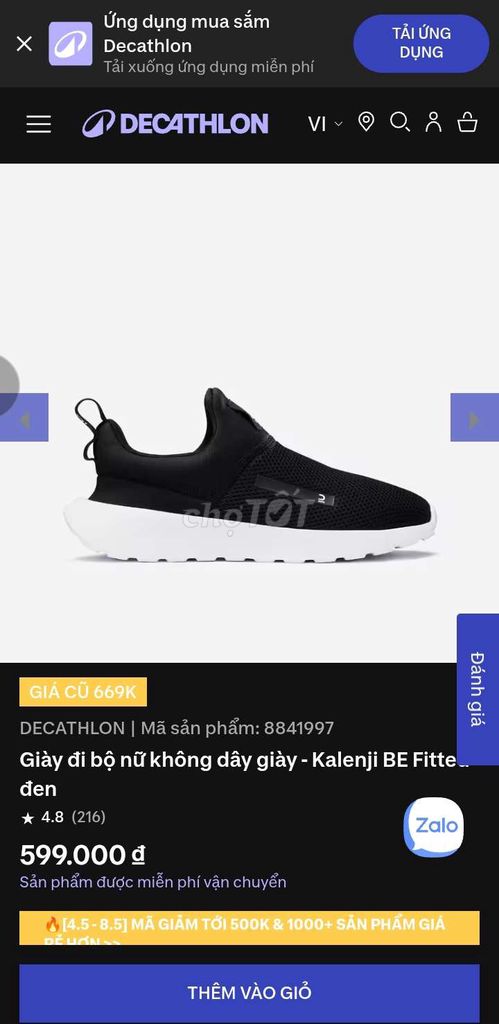 Giày đi bộ nữ Decathlon Đen size 39. Mua bán Giày dép tại Huyện Gia Lâm Hà Nội được đăng bởi Linh Nhật hình 1