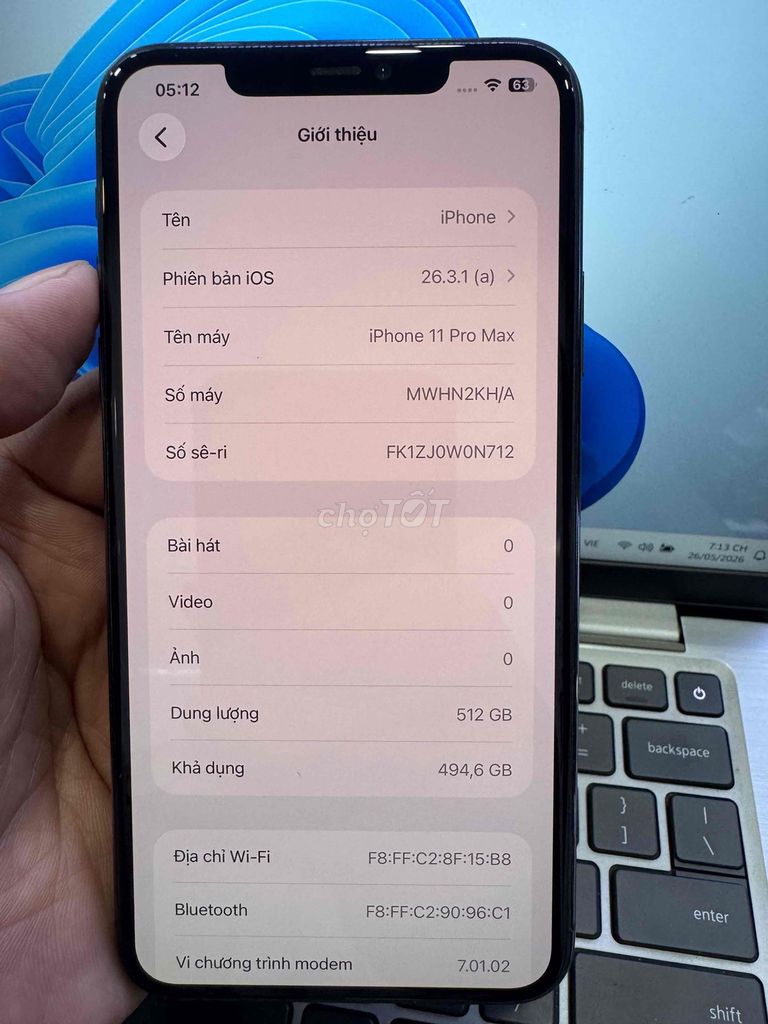 iPhone 11 Pro Max 512GB Đen 99%. Mua bán Điện thoại tại Quận 6 Tp Hồ Chí Minh được đăng bởi QUỐC THIÊN BÁN GÓP 0 ĐỒNG  hình 1