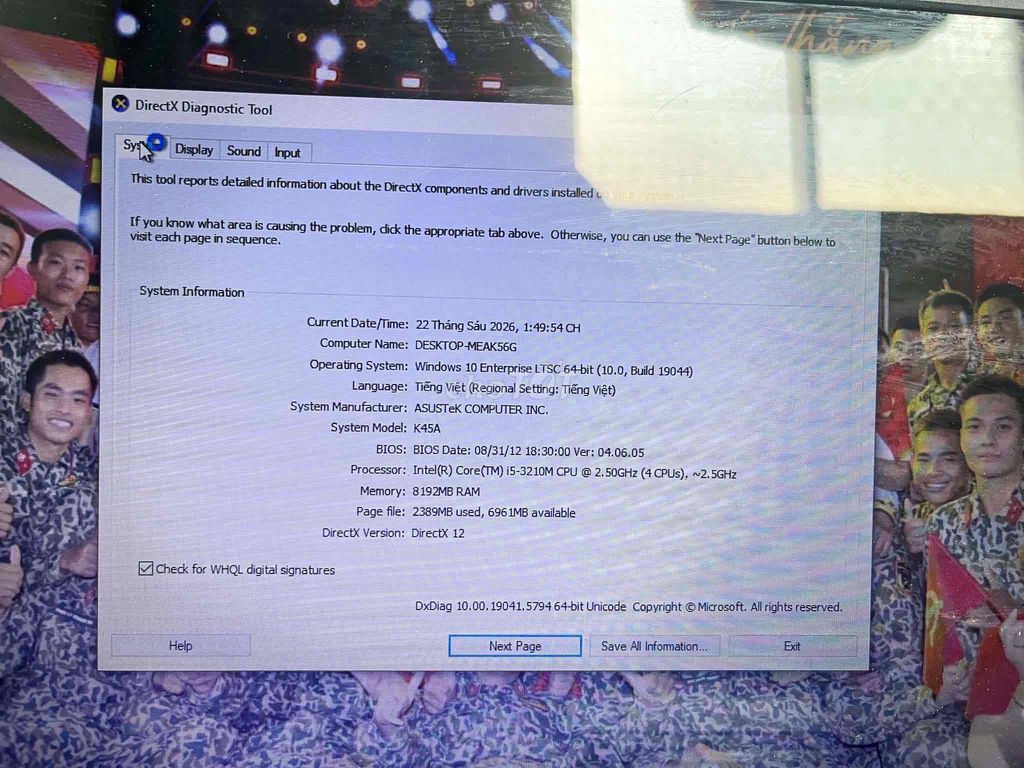 ASUS K45A i5-3210M 8GB Windows 10 Đen. Mua bán Laptop tại Thành phố Dĩ An Bình Dương được đăng bởi wiuss hình 1