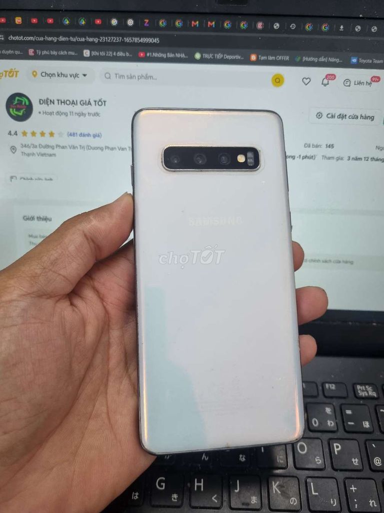 SAMSUNG S10 8GB.128GB MÁY 2 SIM KO VÂN TAY. Mua bán Điện thoại tại Quận Bình Thạnh Tp Hồ Chí Minh được đăng bởi Dân Mobile hình 1