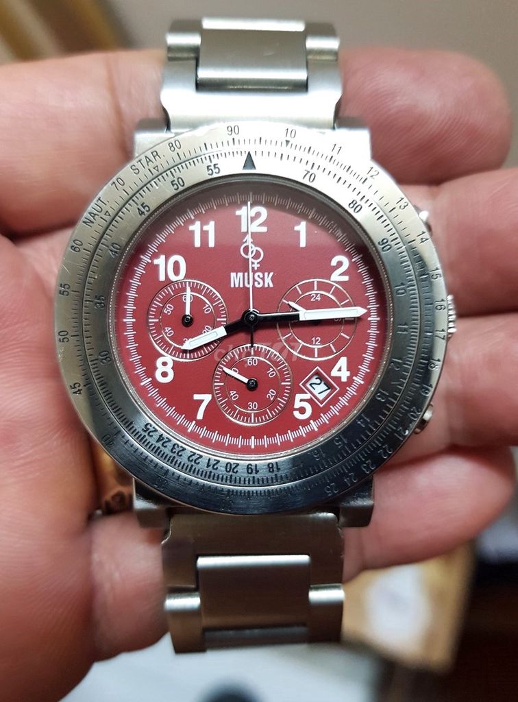 Bán đh. MUSK chronograph quartz, hàng Nhật