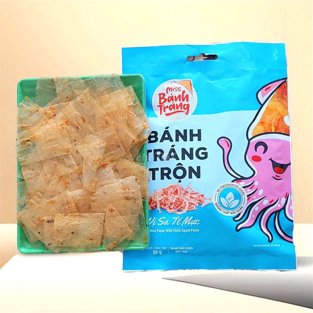 Bánh Tráng Trộn vị Mực 10 TẶNG 1