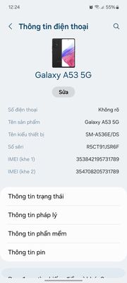 A53 5G .IMEI đẹp789 gl cao hơn. Mua bán Điện thoại tại Huyện Tân Phước Tiền Giang được đăng bởi tuấn 