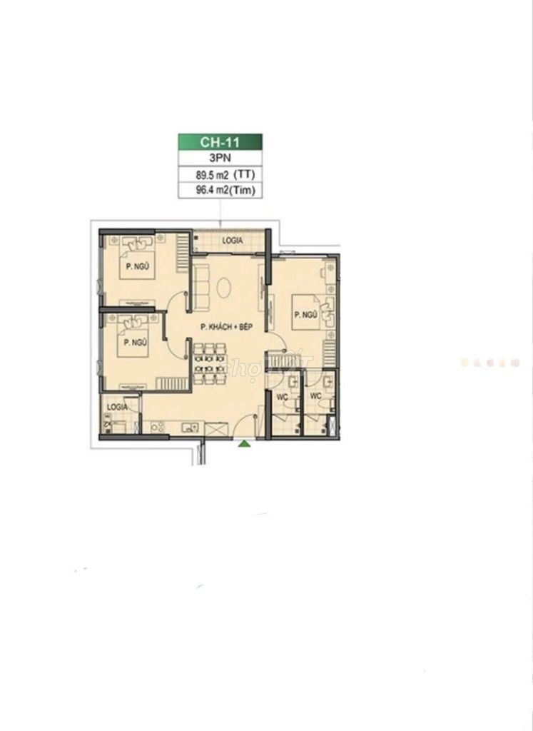 Продается квартира с 3 спальнями в Беверли, Vinhomes Ocean Park 1, 89,5 м2, вид на озеро