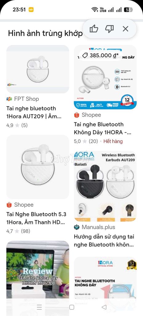 Tai nghe Bluetooth 1Hora AUT209 Trắng. Mua bán Tivi, Âm thanh tại Quận 1 Tp Hồ Chí Minh được đăng bởi Toàn thắng sĩ mobi hình 1