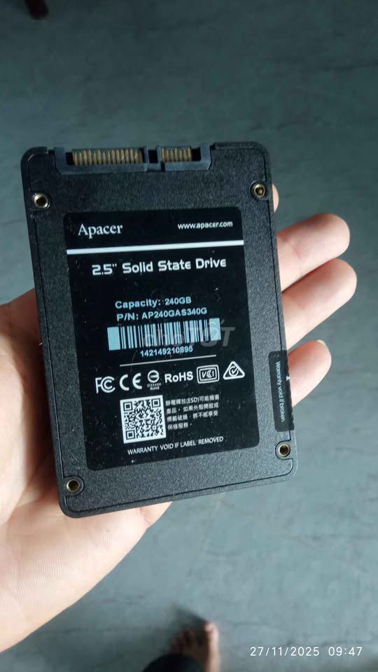 Ổ cứng SSD Apacer AS340G 240GB. Mua bán Linh kiện (RAM, Card...) tại Huyện Trần Văn Thời Cà Mau được đăng bởi smartphonex hình 1
