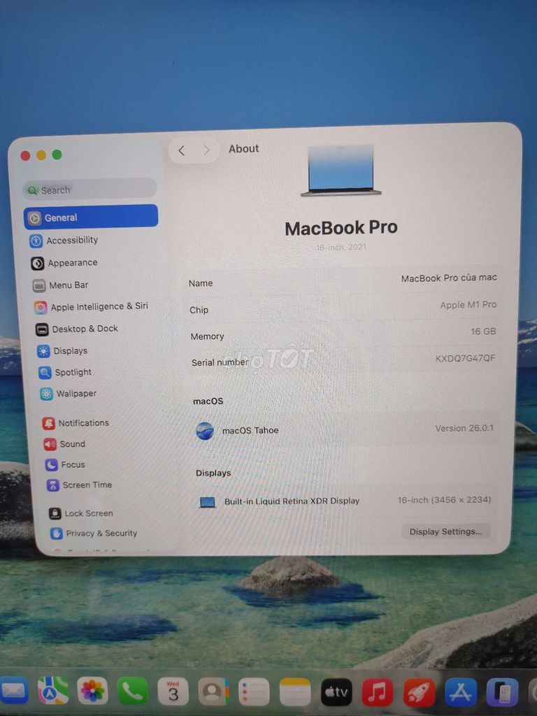 Apple MacBook Pro 2021 M1 Pro 16GB/512GB. Mua bán Laptop tại Thành phố Thủ Đức Tp Hồ Chí Minh được đăng bởi Nguyễn Phi Thành hình 1