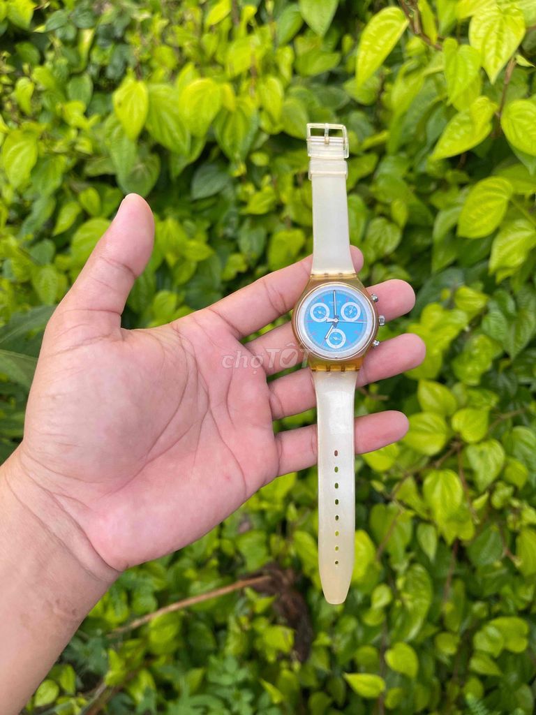 Swatch Đồng hồ đeo tay Thụy Sĩ Vàng nhạt Xanh. Mua bán Đồng hồ tại Huyện Cầu Kè Trà Vinh được đăng bởi Đức Trí Tâm hình 1