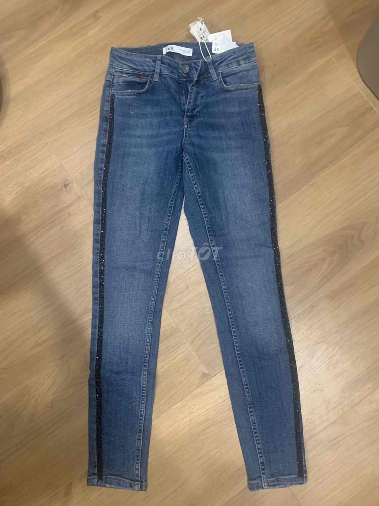 Quần jean nữ Zara XS Xanh. Mua bán Quần áo tại Thành phố Thuận An Bình Dương được đăng bởi ANH CHÍN ĐỒ TỐT hình 1