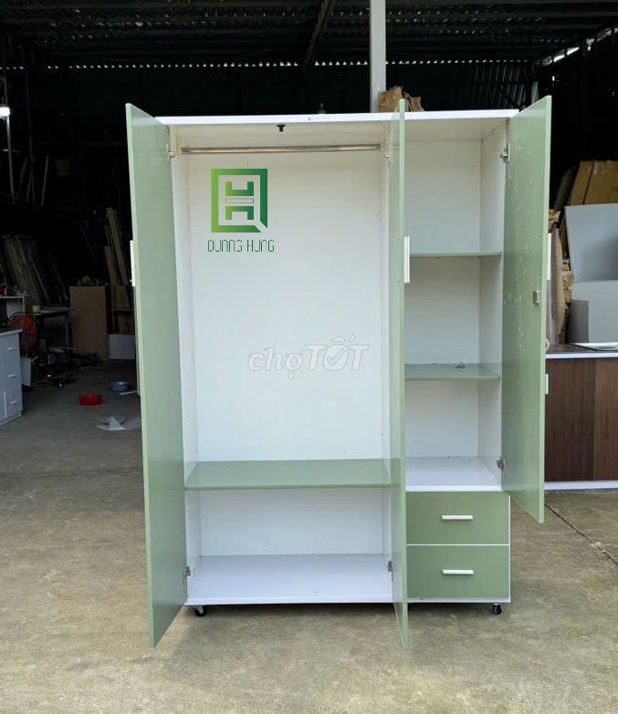 Tủ quần áo Quang Hùng Nhựa 1m7 Xanh Trắng. Mua bán Tủ, kệ gia đình tại Huyện Củ Chi Tp Hồ Chí Minh được đăng bởi Nội Thất Quang Hùng TD hình 1