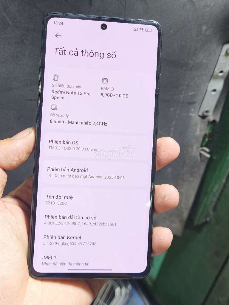 Xiaomi Redmi Note 12 Pro Speed 256GB Đen. Mua bán Điện thoại tại Quận Nam Từ Liêm Hà Nội được đăng bởi Hoàng Đông hình 1