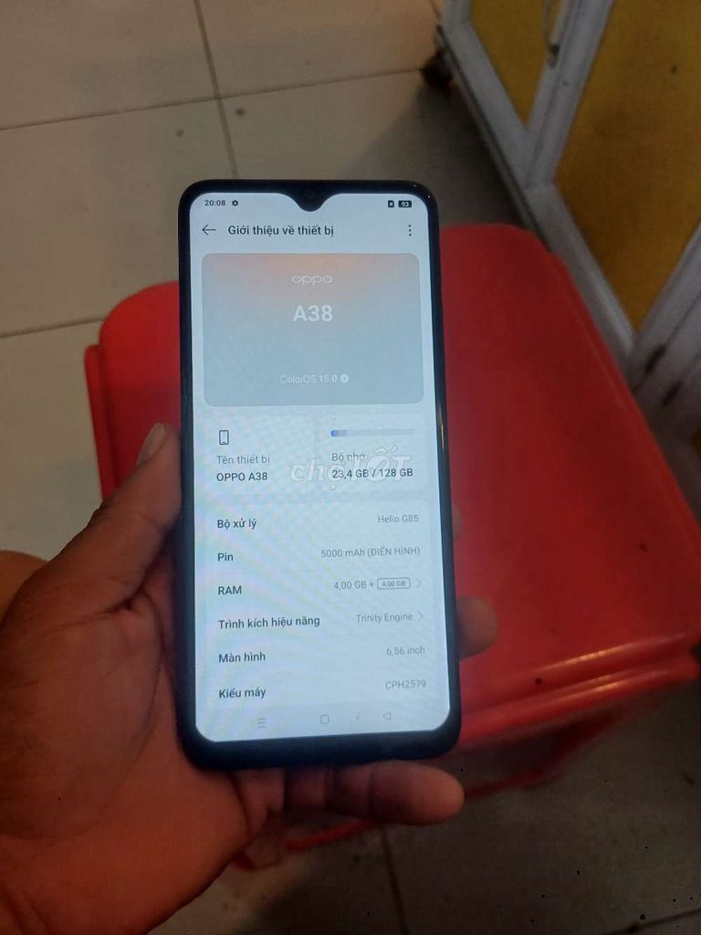 Oppo A38 128GB Đen. Mua bán Điện thoại tại Thành phố Thủ Đức Tp Hồ Chí Minh được đăng bởi Tuân lương hình 1