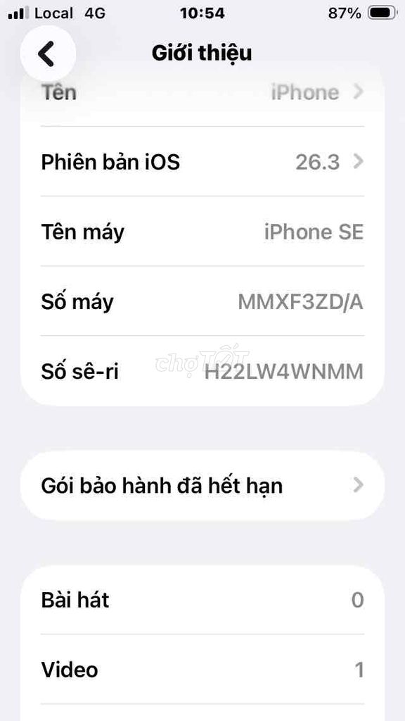 Apple iPhone SE 3 2022 pin  86%. Mua bán Điện thoại tại Thành phố Dĩ An Bình Dương được đăng bởi Nguyen van den hình 1