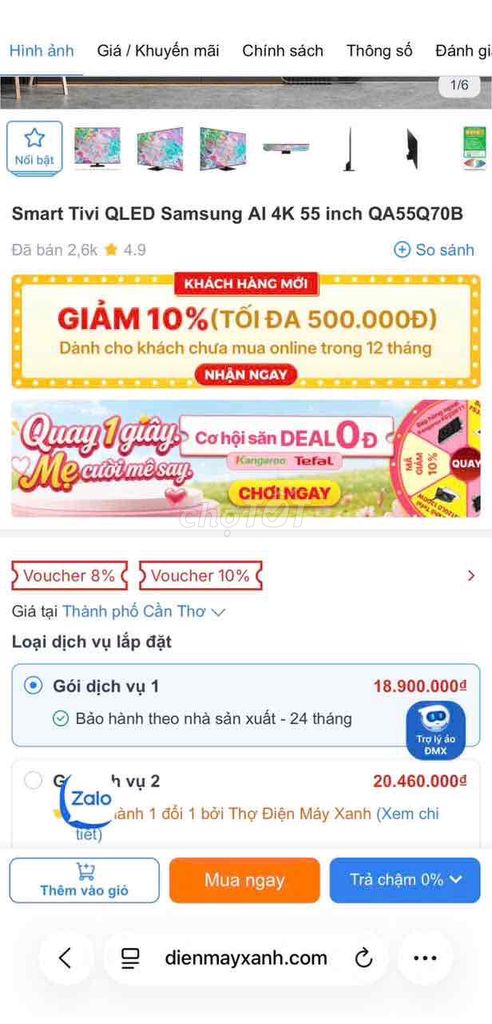 Tivi Samsung QA55Q70B. Mua bán Tivi, Âm thanh tại Quận Bình Thuỷ Cần Thơ được đăng bởi Trí Nhân  hình 1