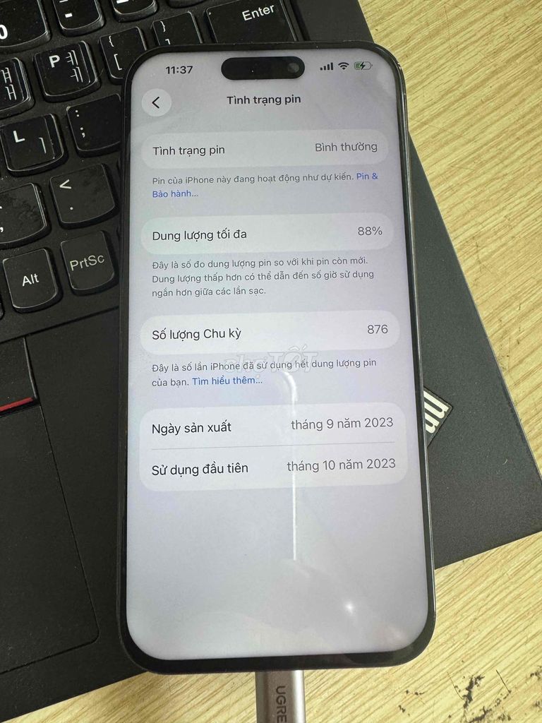 iPhone 15 Pro 256GB Đen. Mua bán Điện thoại tại Thành phố Thủ Đức Tp Hồ Chí Minh được đăng bởi ngoc linh hình 1