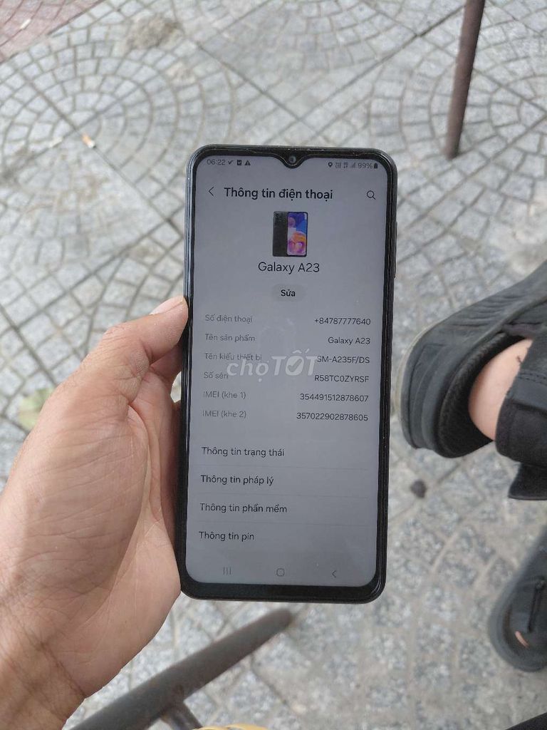 Samsung Galaxy A23 Đen. Mua bán Điện thoại tại Quận Cẩm Lệ Đà Nẵng được đăng bởi đoàn thanh hình 1