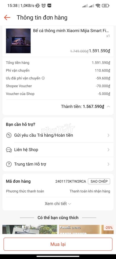 Bể cá cảnh thông minh 20L xiaomi. Mua bán Phụ kiện, Thức ăn, Dịch vụ tại Thành phố Bắc Ninh Bắc Ninh được đăng bởi Chiến BimBim hình 5