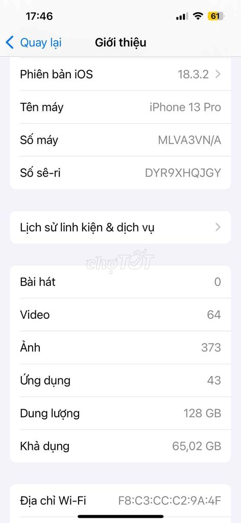 Apple iPhone 13 Pro 128GB Trắng VN/A. Mua bán Điện thoại tại Quận Hai Bà Trưng Hà Nội được đăng bởi Tâm hình 1