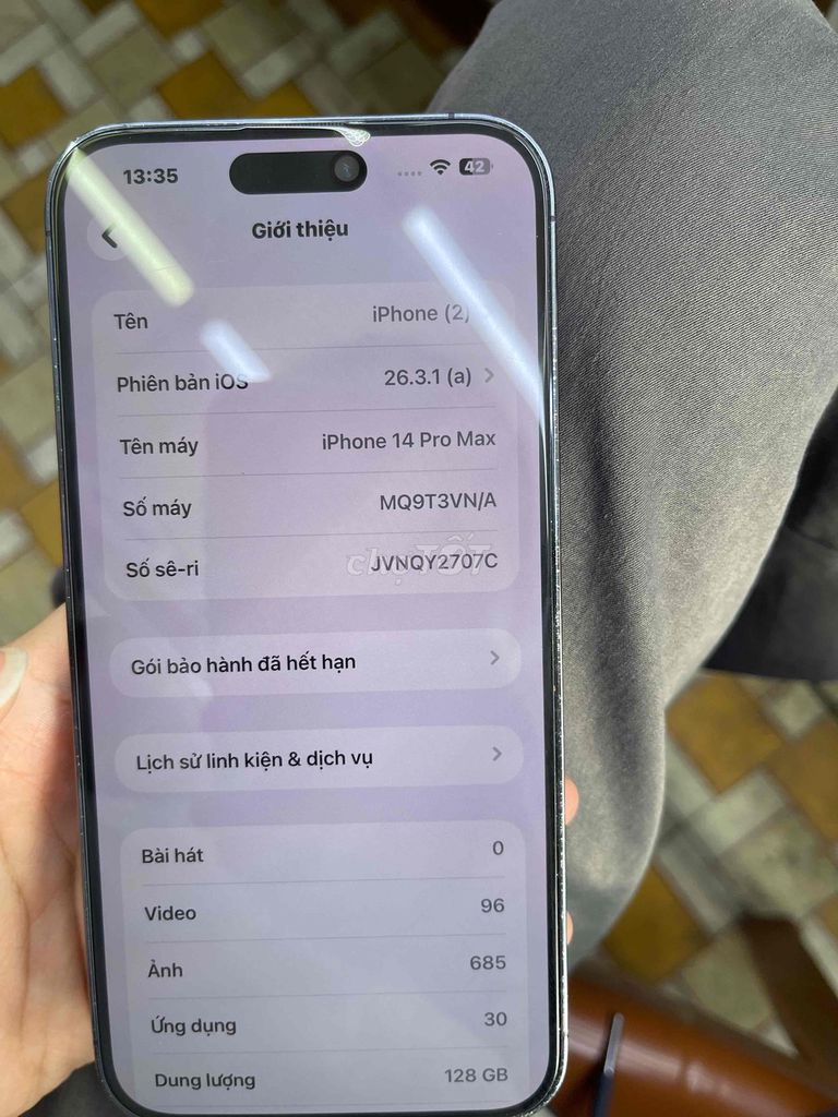 iPhone 14 Pro Max 128GB Tím. Mua bán Điện thoại tại Thành phố Dĩ An Bình Dương được đăng bởi Hoàng Văn Phong hình 1