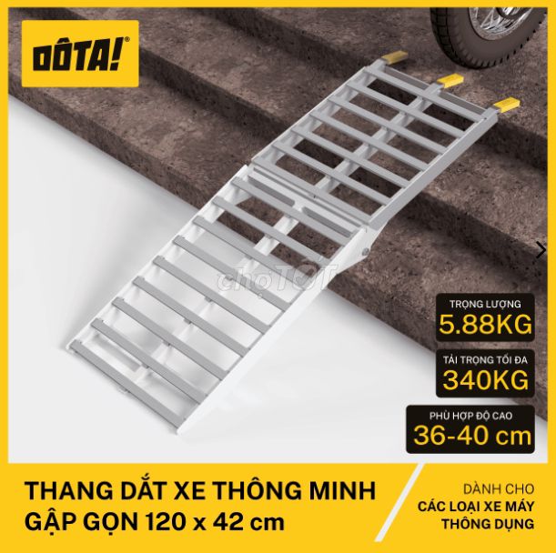 Thang Dắt Xe Gập Gọn 120cm x 42cm (còn mới 80%)