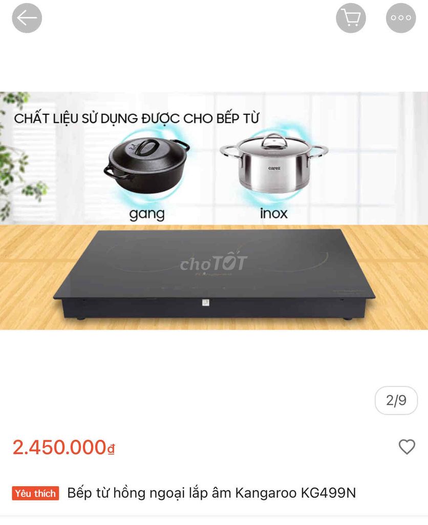 Bếp từ đôi Kangaroo kg499n. Mua bán Bếp, lò, đồ điện nhà bếp tại Quận 8 Tp Hồ Chí Minh được đăng bởi Phan Phúc Bảo hình 1