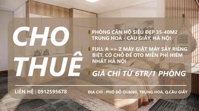 CĂN HỘ SIÊU ĐẸP 6TR-6.5TR CÓ CHỖ ĐỂ OTO MIỄN PHÍ VIP. Cho thuê căn hộ/chung cư tại Quận Cầu Giấy Hà Nội được đăng bởi Anh Tu