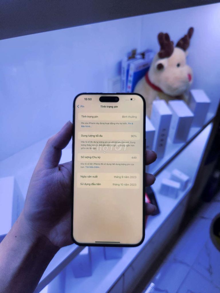 Apple iPhone 15 Pro Max 256GB Xám màn thay 120hz. Mua bán Điện thoại tại Quận 12 Tp Hồ Chí Minh được đăng bởi HP hình 1