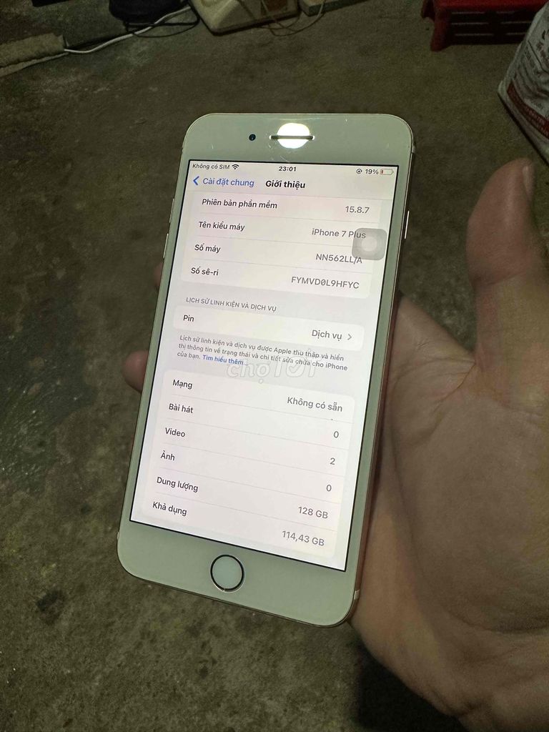 Apple iPhone 7 Plus 128GB Vàng hồng Đã sử dụng. Mua bán Điện thoại tại Huyện Bình Chánh Tp Hồ Chí Minh được đăng bởi thanh hình 1