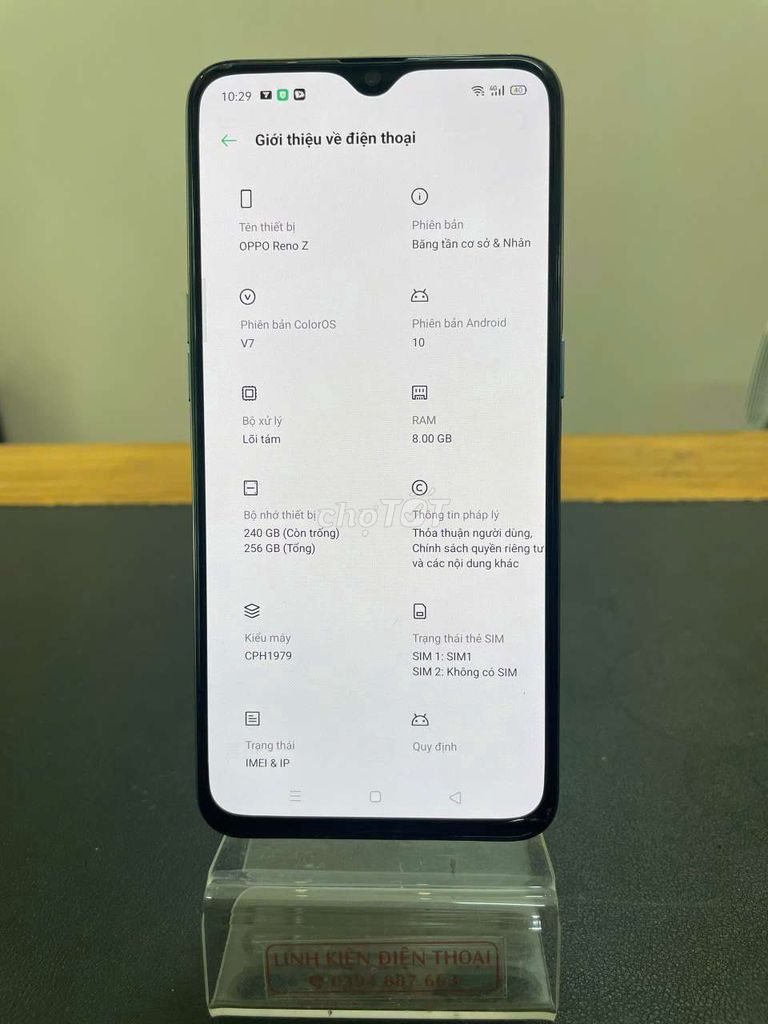 OPPO RENO Z 256GB Trắng Đã sử dụng. Mua bán Điện thoại tại Quận Đống Đa Hà Nội được đăng bởi Shop điện thoại cũ hình 1