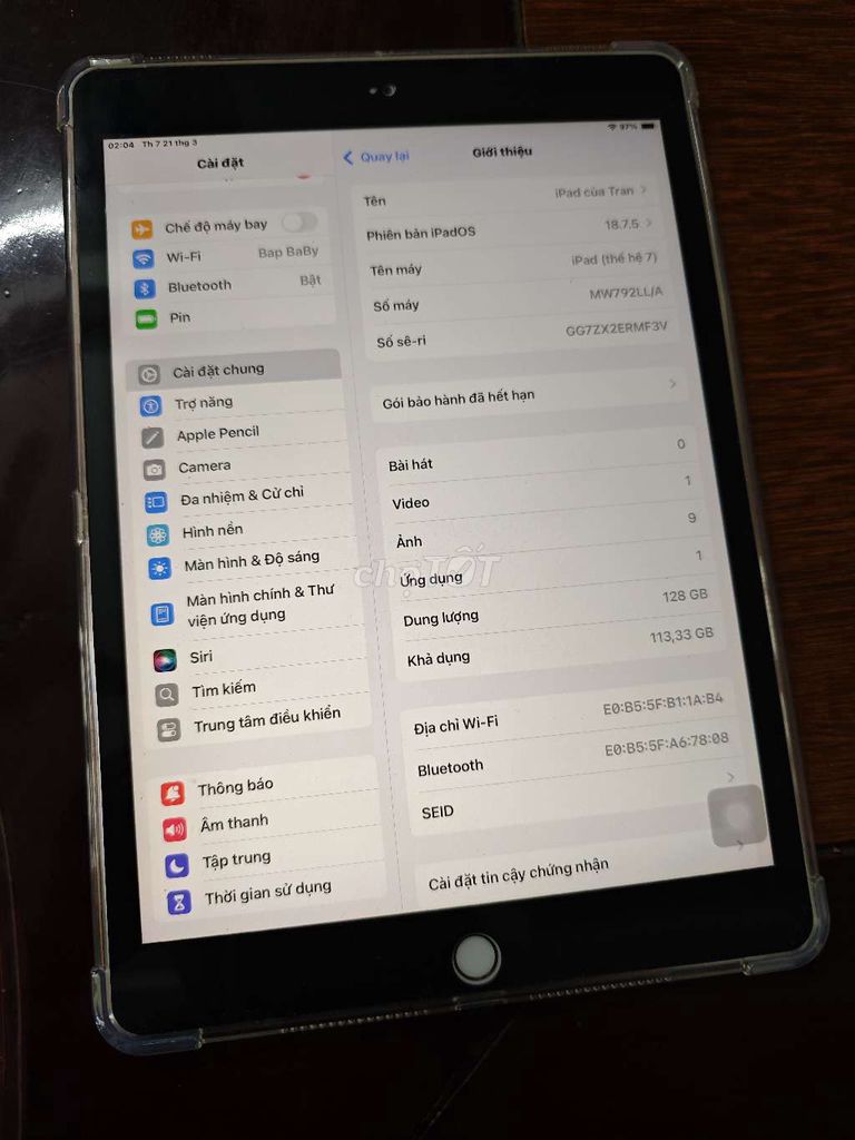 Apple iPad Gen 7 128GB Vàng hồng. Mua bán Máy tính bảng tại Thành phố Biên Hòa Đồng Nai được đăng bởi Thanh Tran hình 1