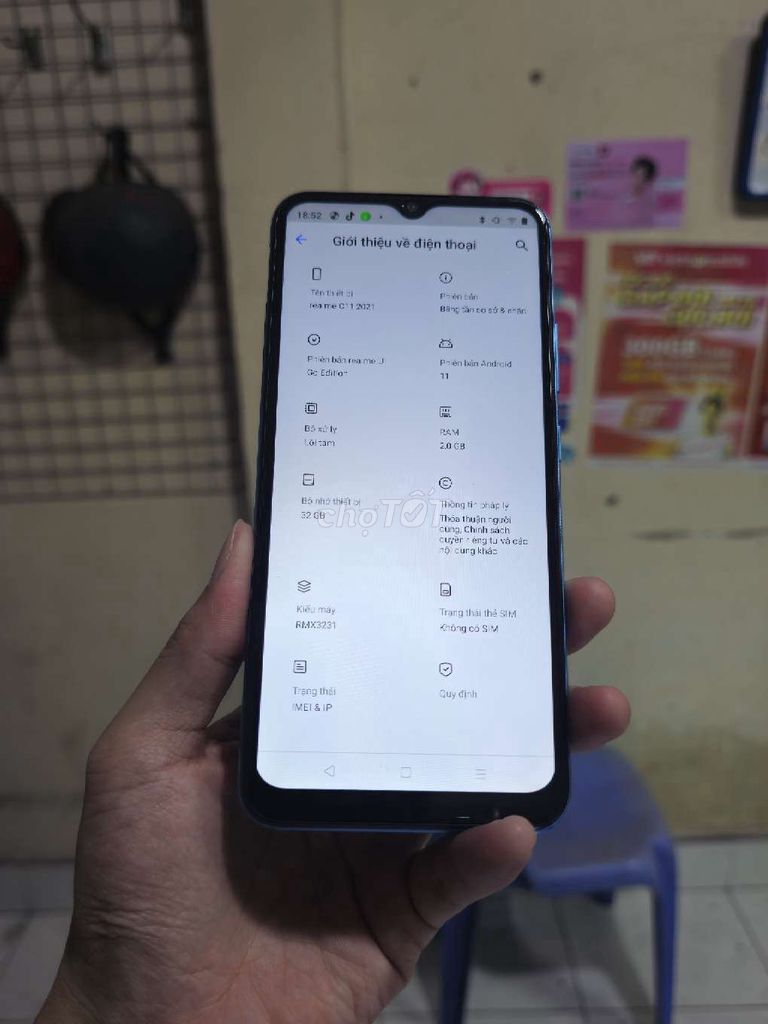 Realme C11 2021 32GB Xanh. Mua bán Điện thoại tại Quận 12 Tp Hồ Chí Minh được đăng bởi Smartphone giá kho hình 1