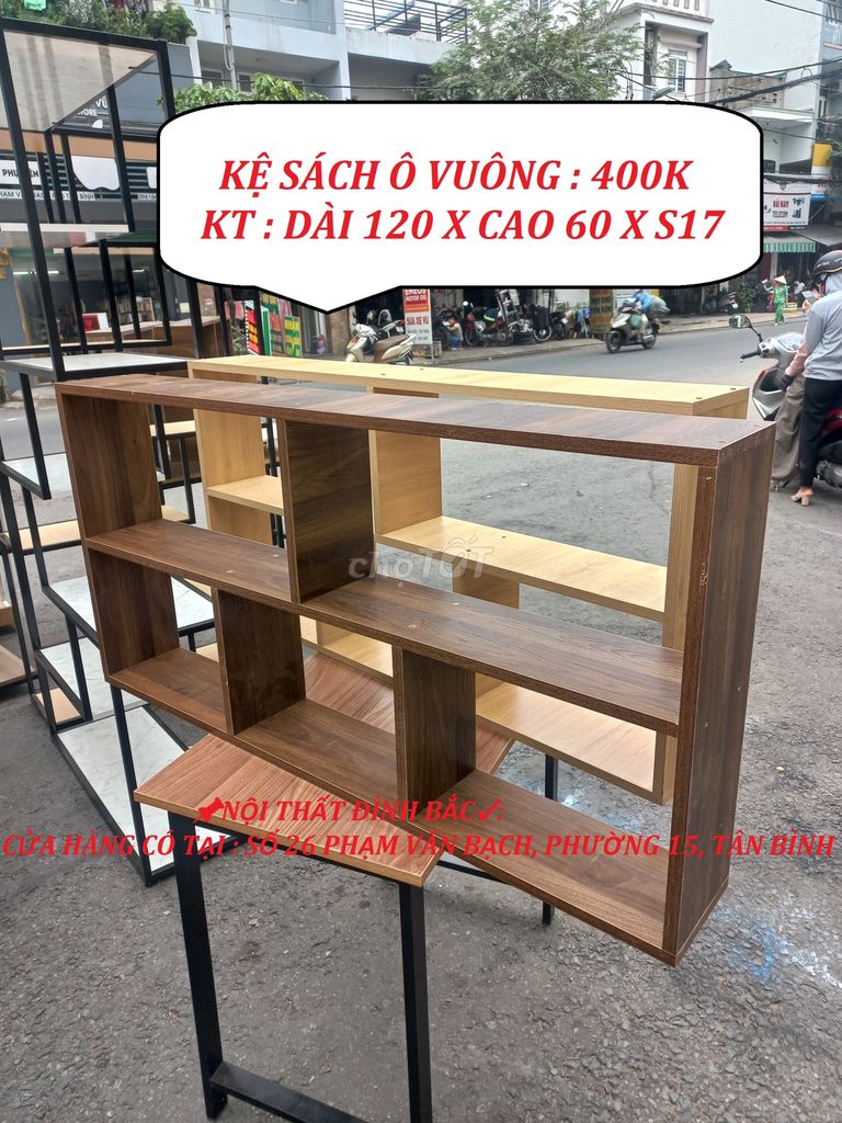 THANH LÝ KỆ SÁCH & KỆ TRƯNG BÀY KHUNG VÁN MDF