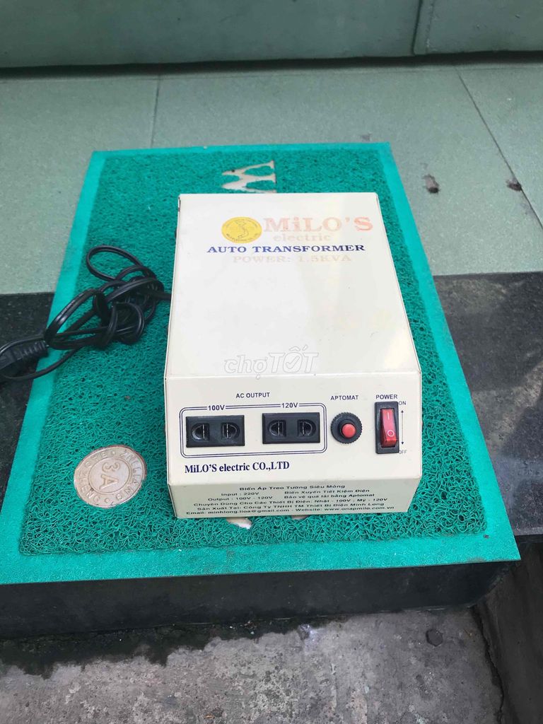 biến áp 1.5kva máy zin chính hãng ra 100-120v