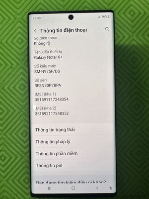 Samsung Galaxy Note 10 Plus 2 SIM (12GB-256GB) cũ