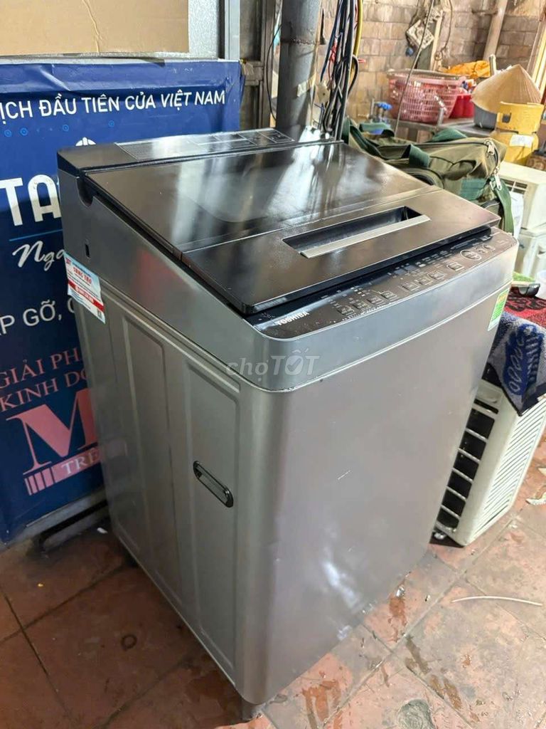 Máy giặt Toshiba 10kg Xám tiết kiệm điện. Mua bán Máy giặt tại Quận 7 Tp Hồ Chí Minh được đăng bởi Điện Lạnh Giá Tốt hình 1