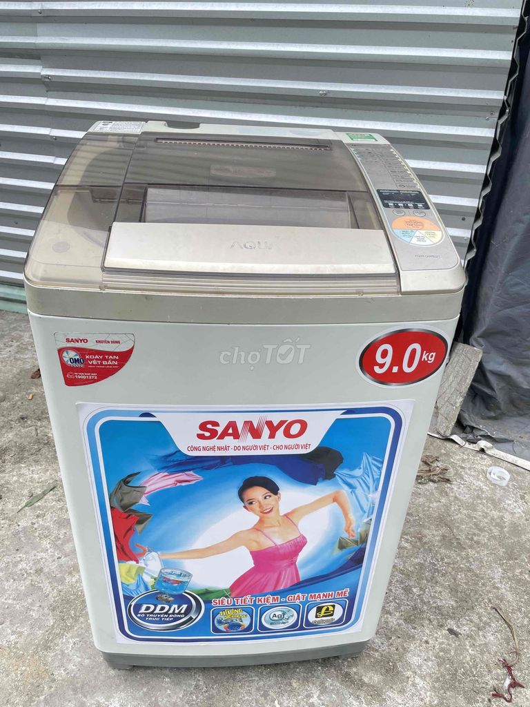 bán máy giặt sanyo 9 ký hổ trợ lắp đặt