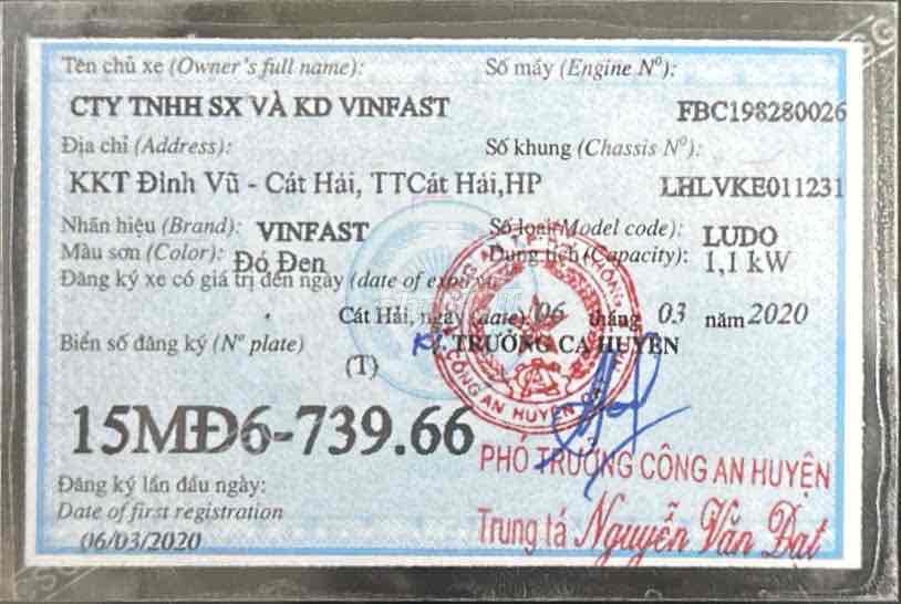 Bán xe điện vinfast mới mua được hơn 1 năm còn bh. Mua bán Xe điện tại Quận Hai Bà Trưng Hà Nội được đăng bởi Lê Đức Lượng hình 3